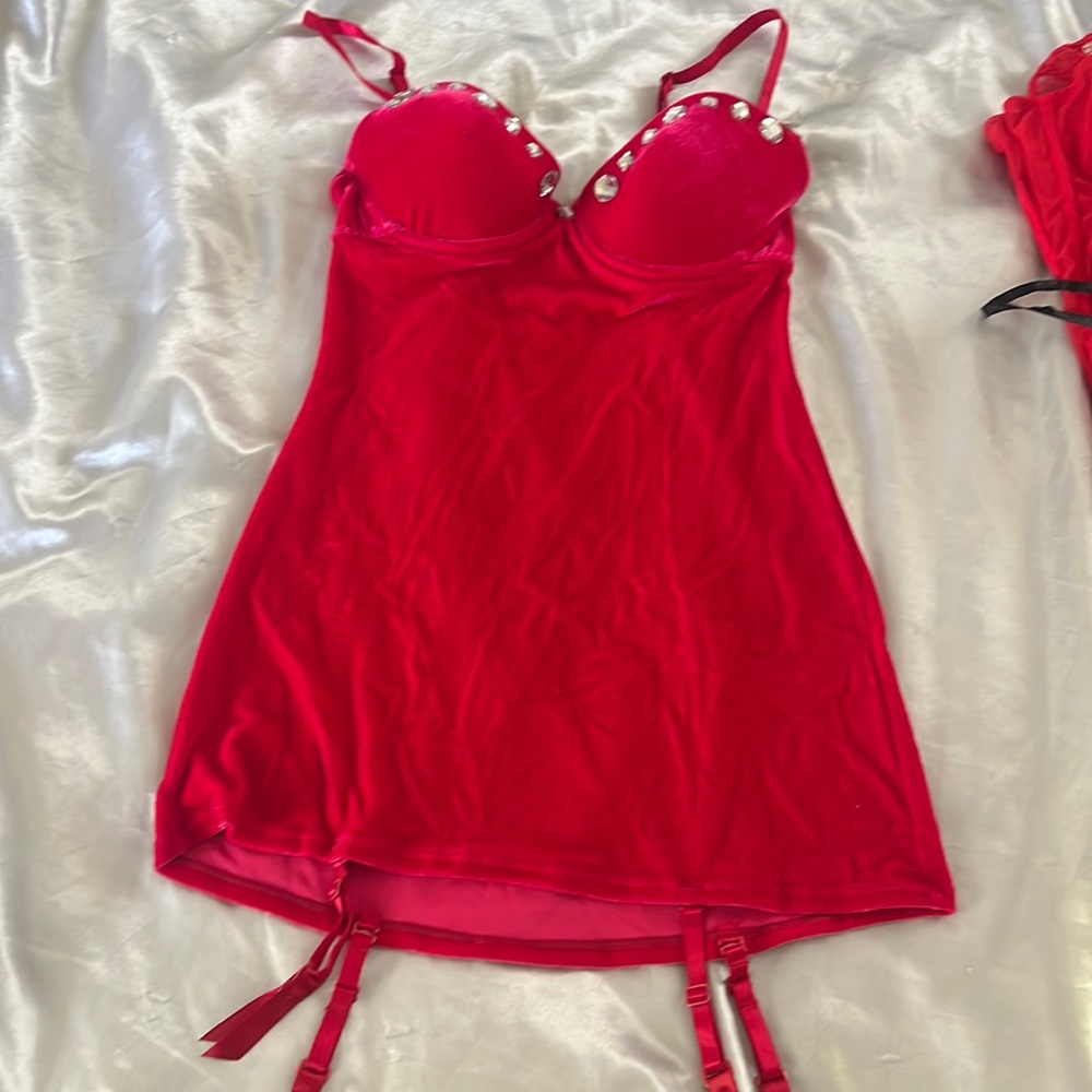 Fredrick’s of Hollywood size small lingerie -hot pink even though it looks red